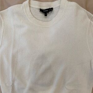 Theory Men’s Cashmere Crewneck Sweater – Size Small – Cream/Ivory- Gently Worn